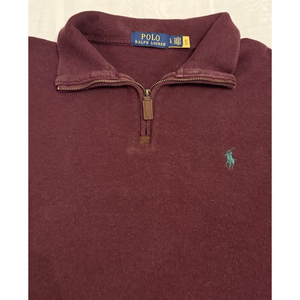 Polo Ralph Lauren Burgundy 1/4 Zip Fleece Pullover Men’s XL